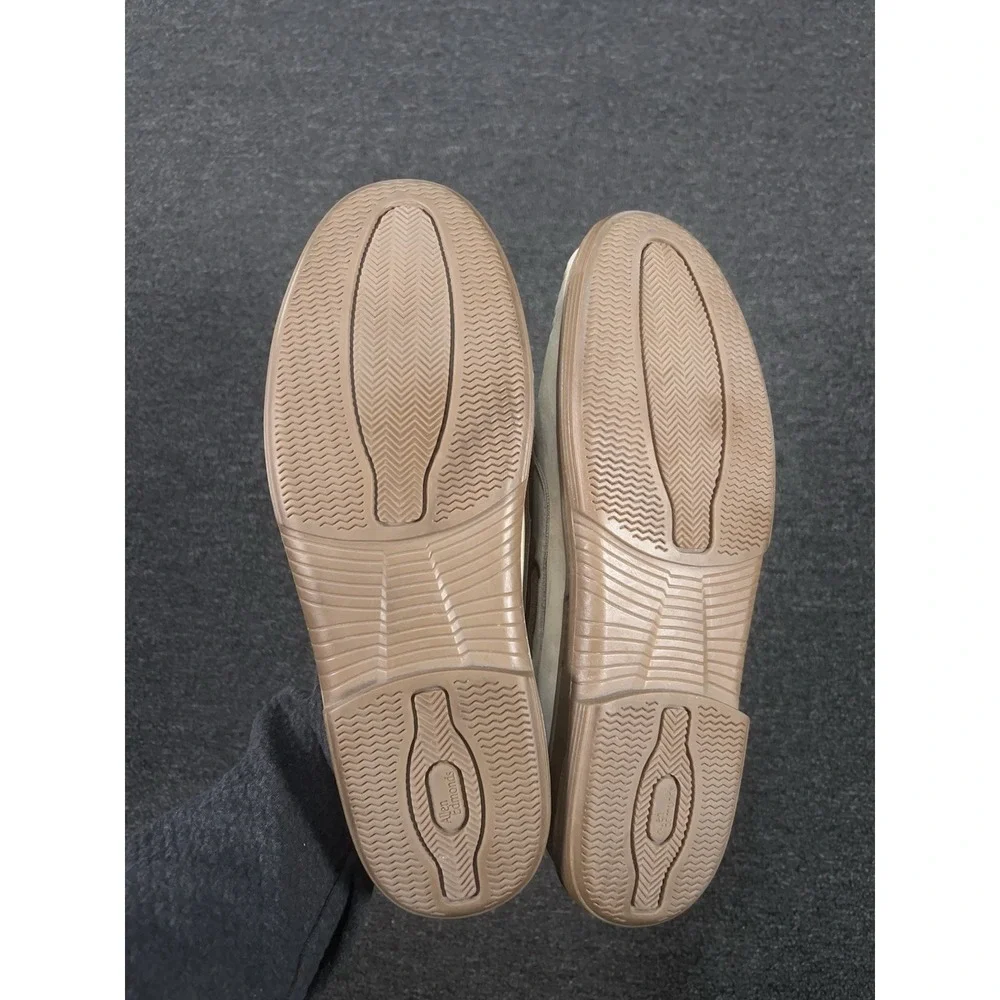 Allen Edmonds Force 10 Boat Shoes Beige Cream Leather Mens Size 9